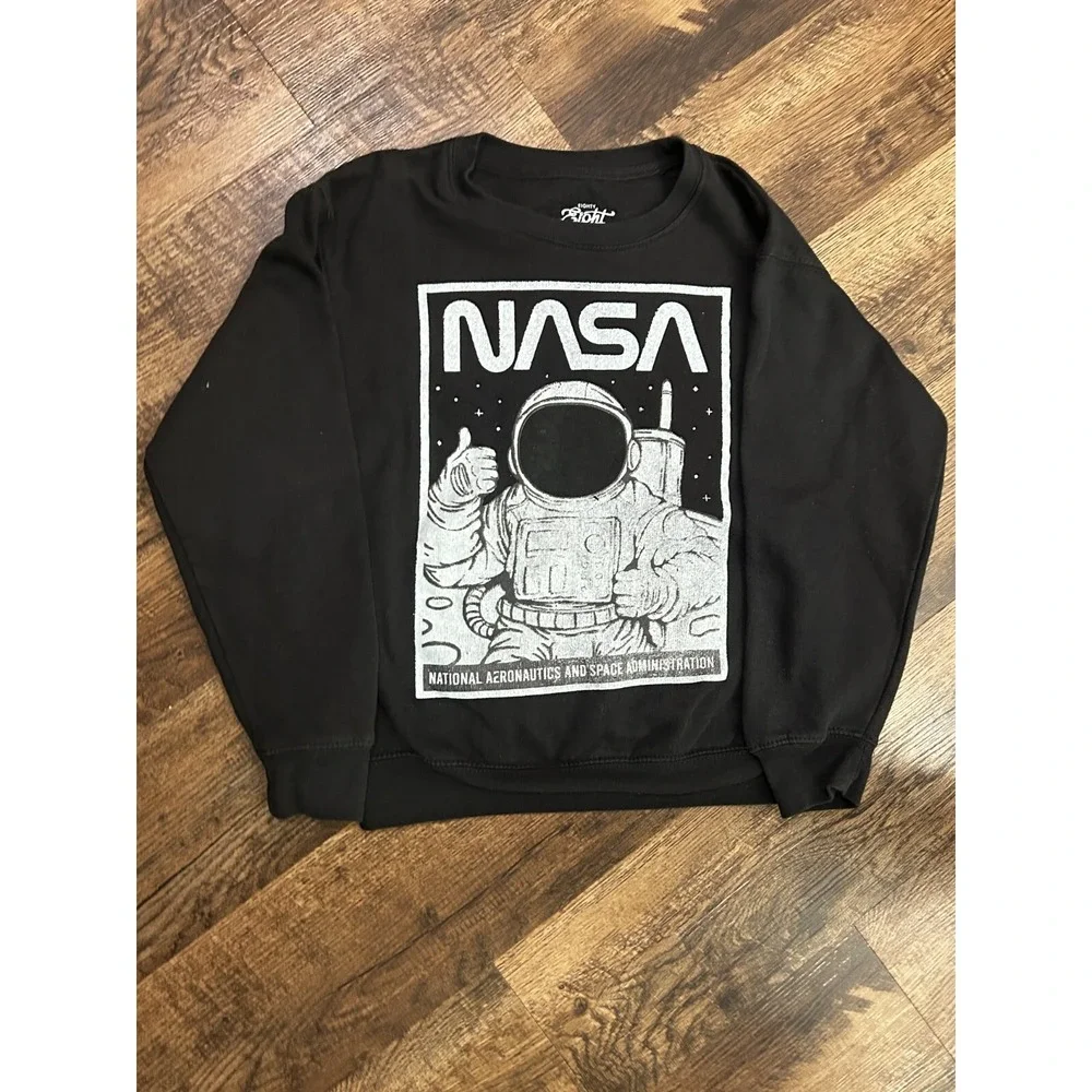 Eighty Eight NASA Sweatshirt Youth Large 14 Black Astronaut Graphic Space